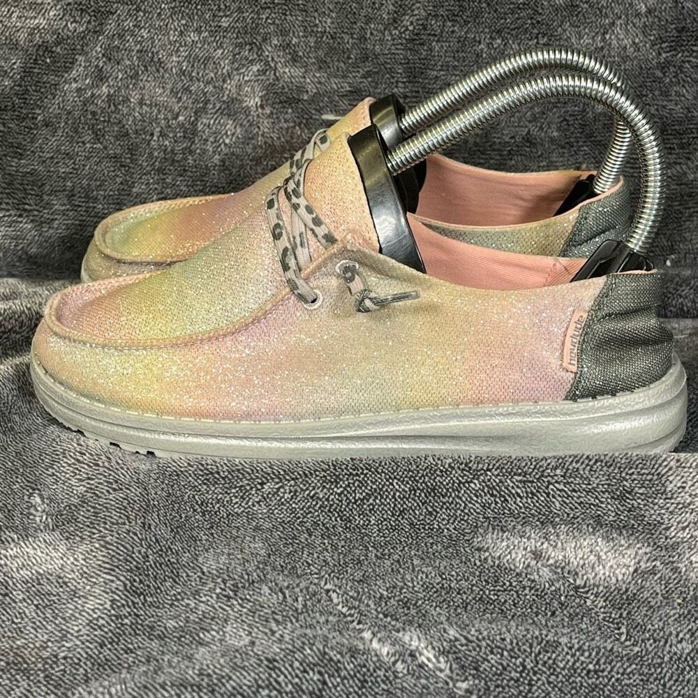 Hey Dude Wendy Youth Sparkling Sunset Youth Sz 4- Women’s 5